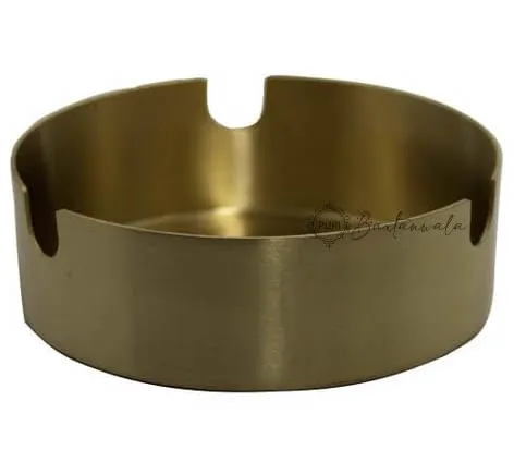 PURI Pure BrassPital Round Open Ashtray Brushed Matt Finish Dropshipped via Social Commerce Network Rings
