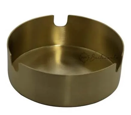 PURI Pure BrassPital Round Open Ashtray Brushed Matt Finish Dropshipped via Social Commerce Network Rings