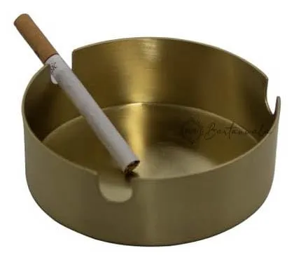 PURI Pure BrassPital Round Open Ashtray Brushed Matt Finish Dropshipped via Social Commerce Network Rings
