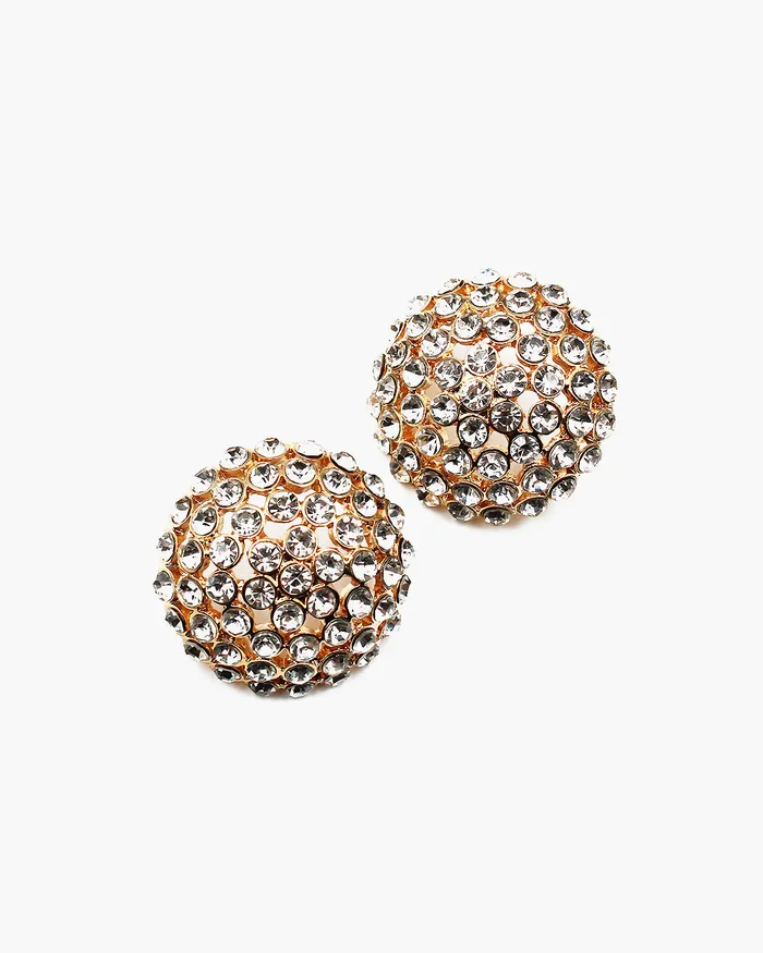 Rhinestone Button Earrings 01112024 Earrings Rhinestone Button Earrings 01112024 Earrings