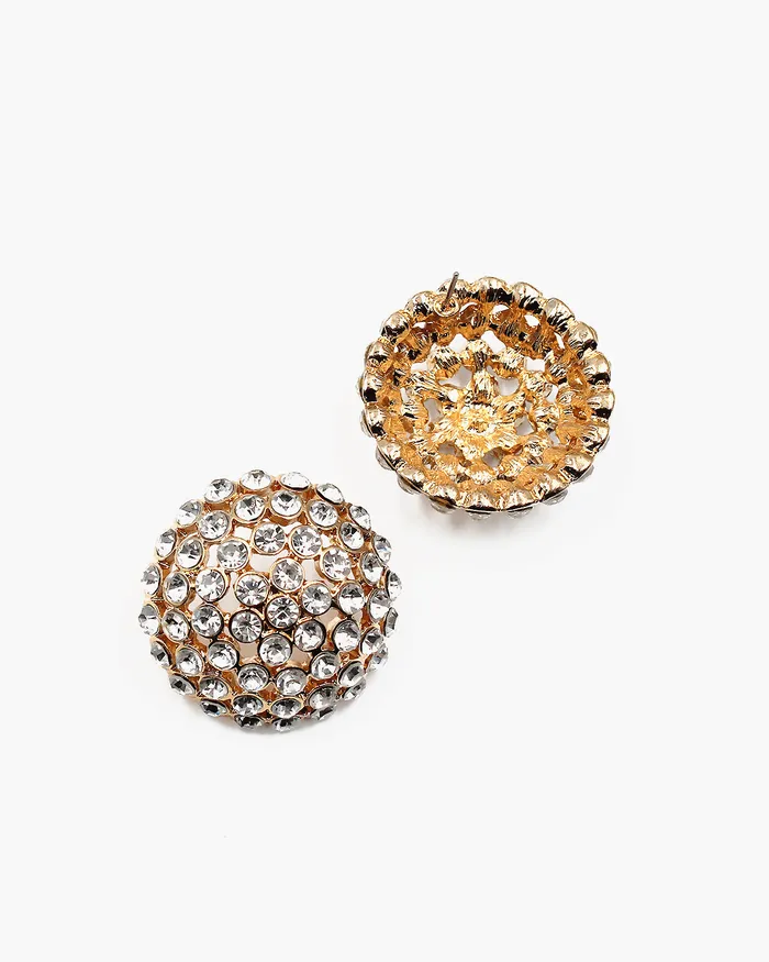 Rhinestone Button Earrings 01112024 Earrings Rhinestone Button Earrings 01112024 Earrings
