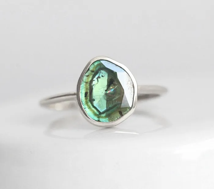 Rings Capucinne Heidi Salt Pepper Diamond Slice Ring