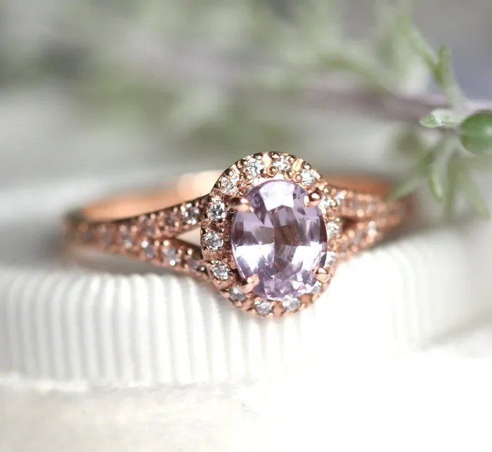 Rings Cristina Sapphire Diamond Halo Ring capucinne