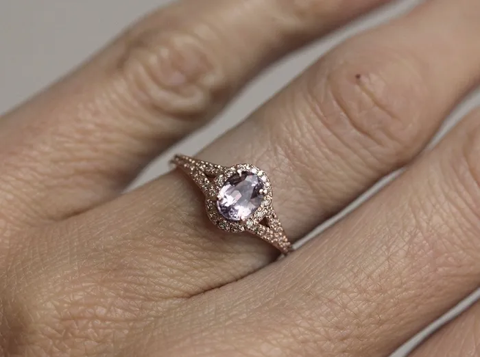 Rings Cristina Sapphire Diamond Halo Ring capucinne