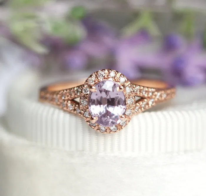 Rings Cristina Sapphire Diamond Halo Ring capucinne