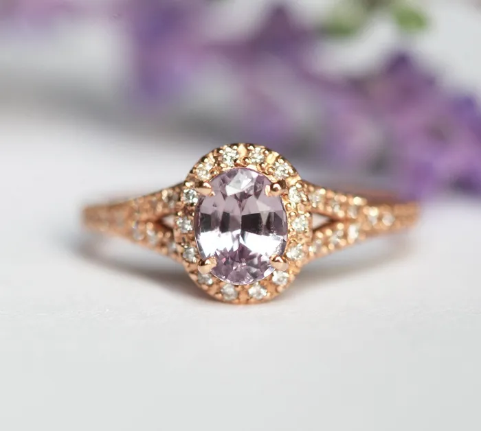 Rings Cristina Sapphire Diamond Halo Ring capucinne