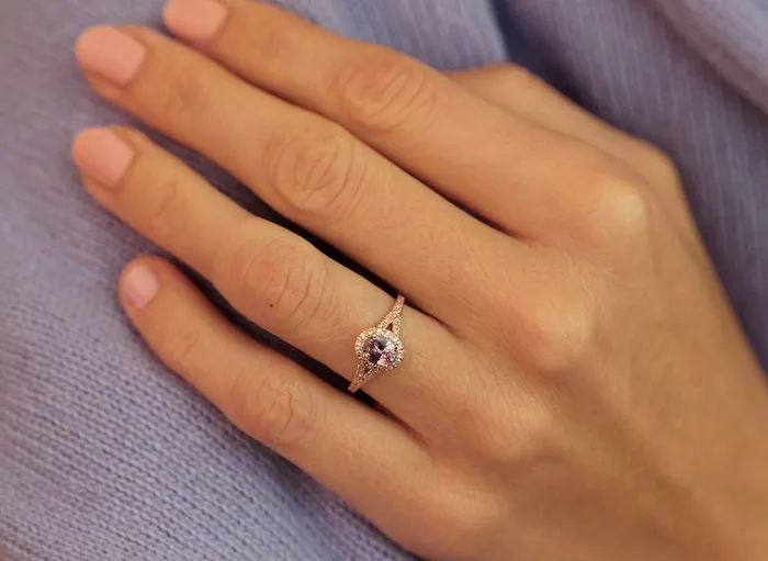 Rings Cristina Sapphire Diamond Halo Ring capucinne
