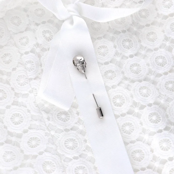 Rings Skull Bones Pin in Sterling Silver BERRICLE