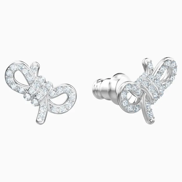 SwarovskiLifelong Bow Pierced EarringsWhiteOne Size Swarovski Earrings