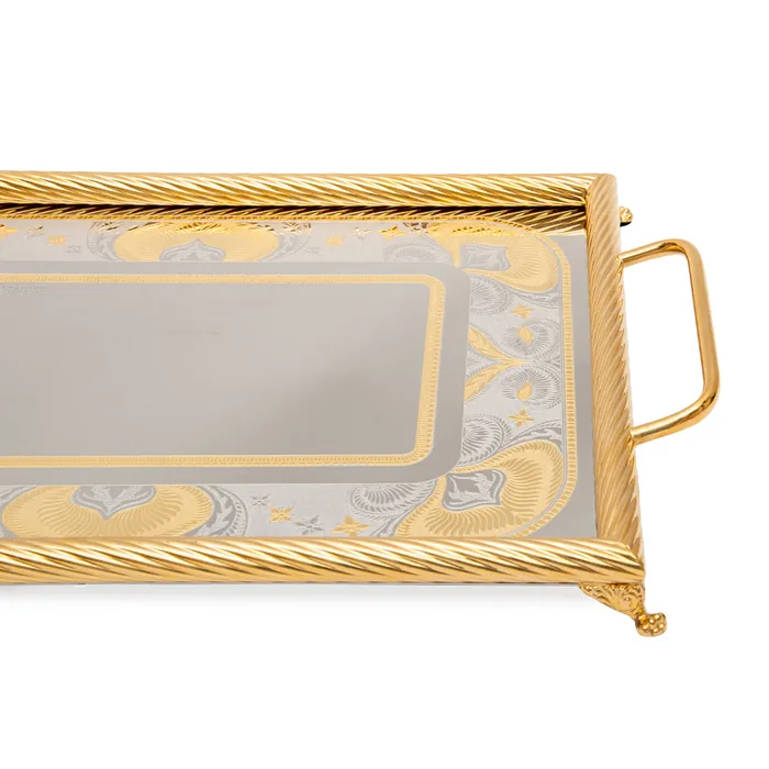 Tresors Naif Gold Rectangular Tray Tresors PreStyled Sets Tresors Naif Gold Rectangular Tray Tresors PreStyled Sets