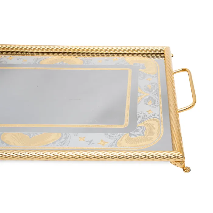 Tresors Naif Gold Rectangular Tray Tresors PreStyled Sets Tresors Naif Gold Rectangular Tray Tresors PreStyled Sets