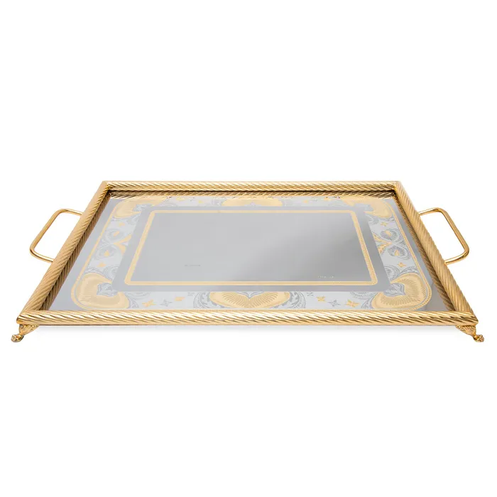 Tresors Naif Gold Rectangular Tray Tresors PreStyled Sets Tresors Naif Gold Rectangular Tray Tresors PreStyled Sets