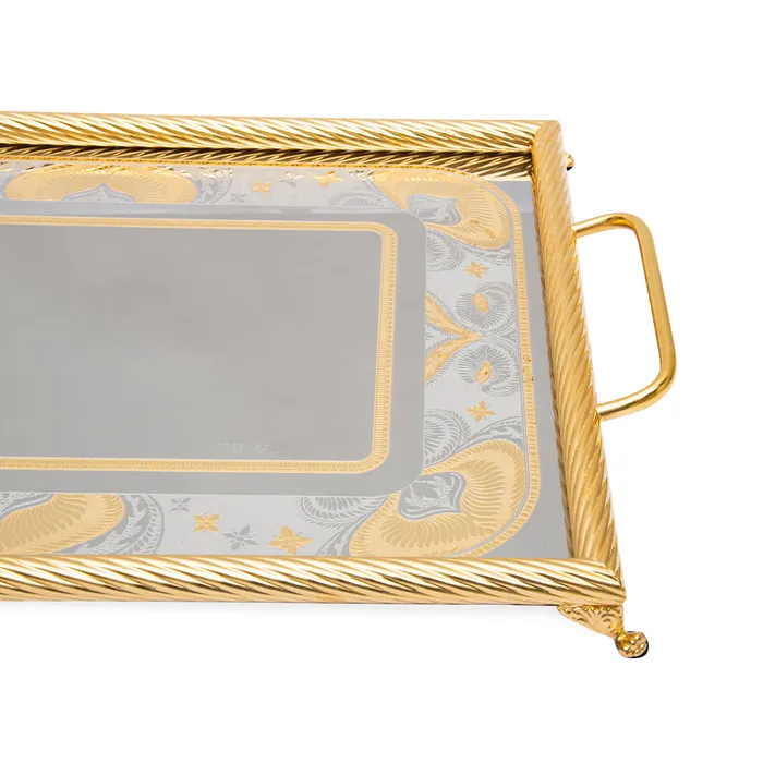 Tresors Naif Gold Rectangular Tray Tresors PreStyled Sets Tresors Naif Gold Rectangular Tray Tresors PreStyled Sets