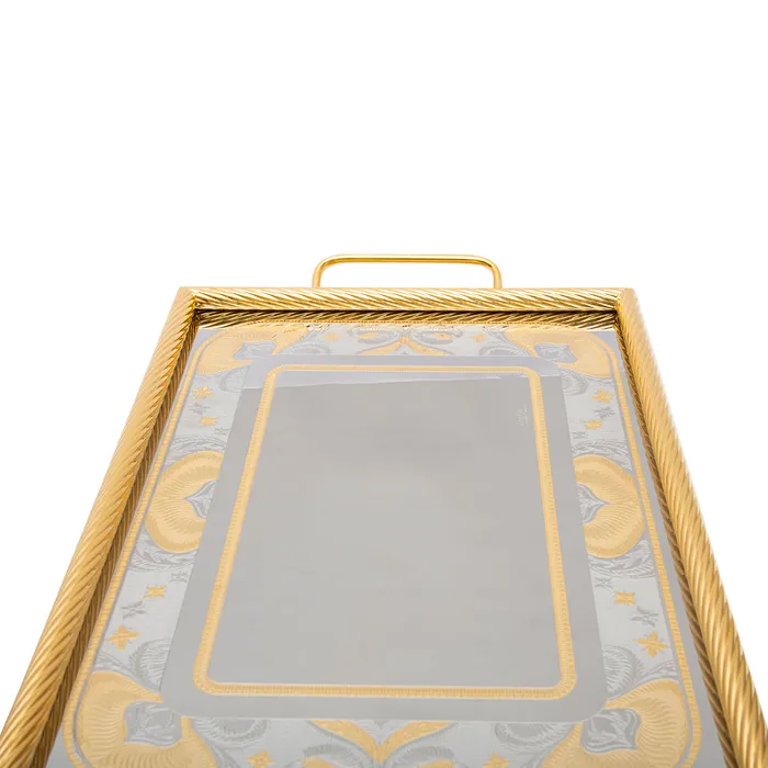 Tresors Naif Gold Rectangular Tray Tresors PreStyled Sets Tresors Naif Gold Rectangular Tray Tresors PreStyled Sets