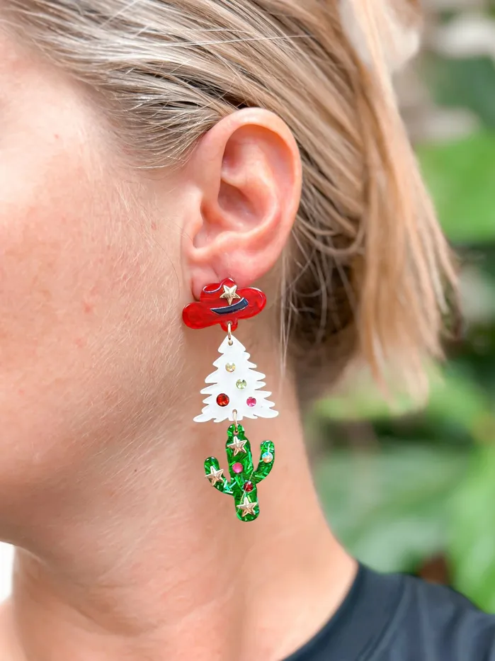 Western Christmas Dangle Earrings Prep Obsessed FP Earrings