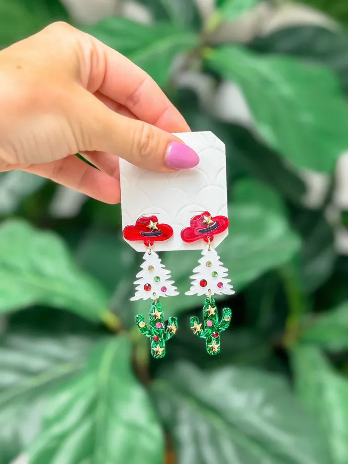 Western Christmas Dangle Earrings Prep Obsessed FP Earrings