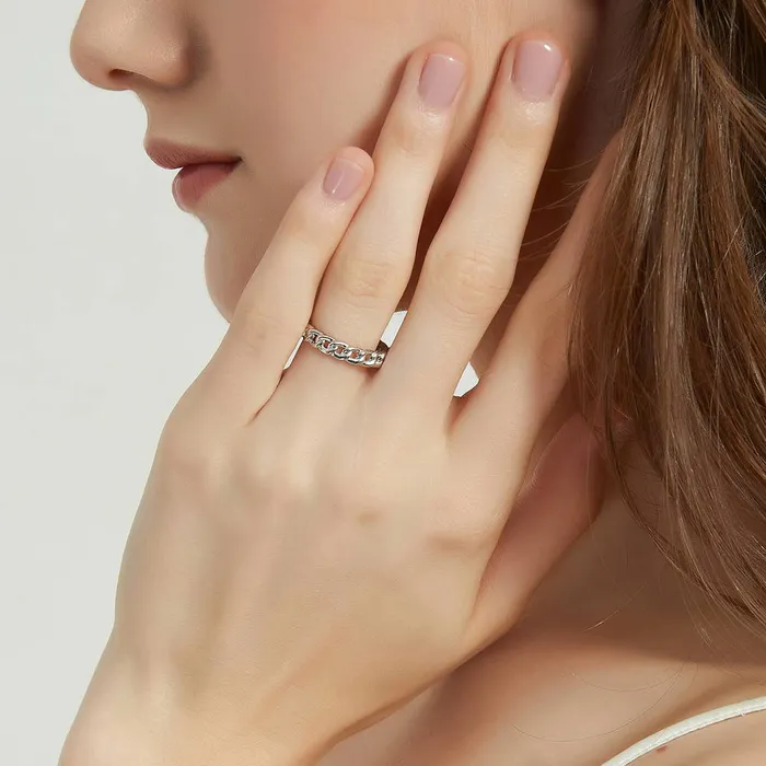 Woven Stackable Band in Sterling Silver BERRICLE Rings