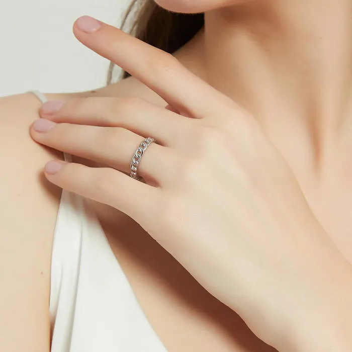 Woven Stackable Band in Sterling Silver BERRICLE Rings