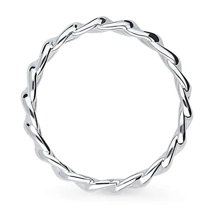 Woven Stackable Band in Sterling Silver BERRICLE Rings