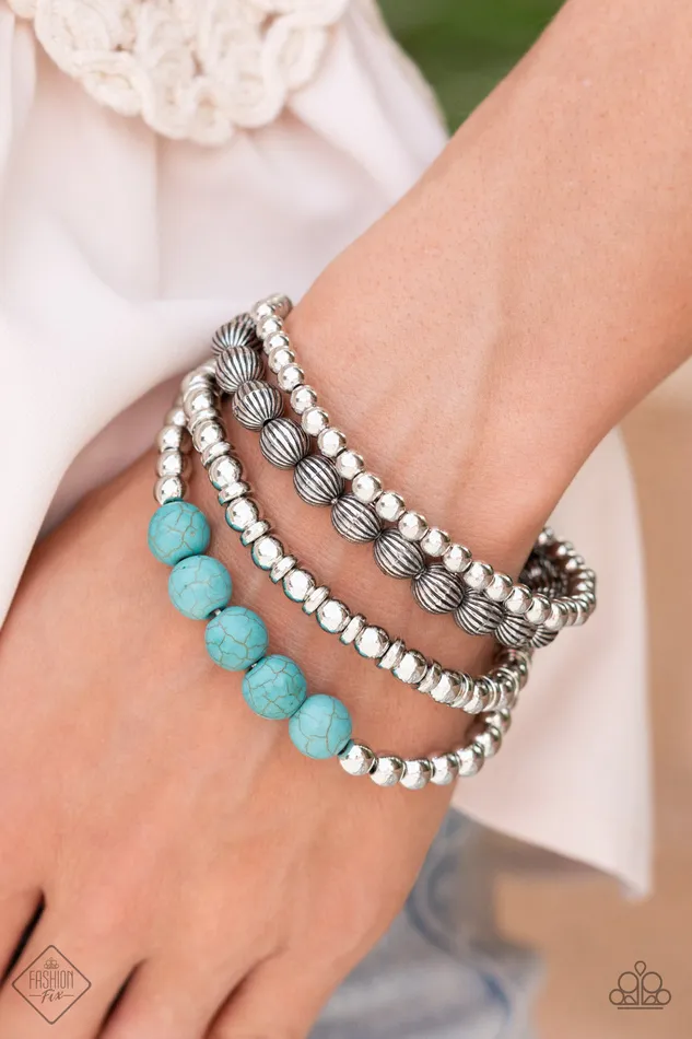 All Eyes On U Jewelry Paparazzi Accessories Bracelets Wildland Wanderer Blue Paparazzi Bracelet