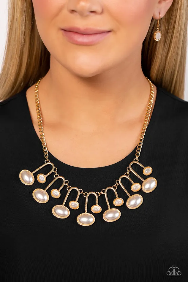 All Eyes On U Jewelry Paparazzi Accessories Necklaces Abstract Adornment Gold Paparazzi Necklace