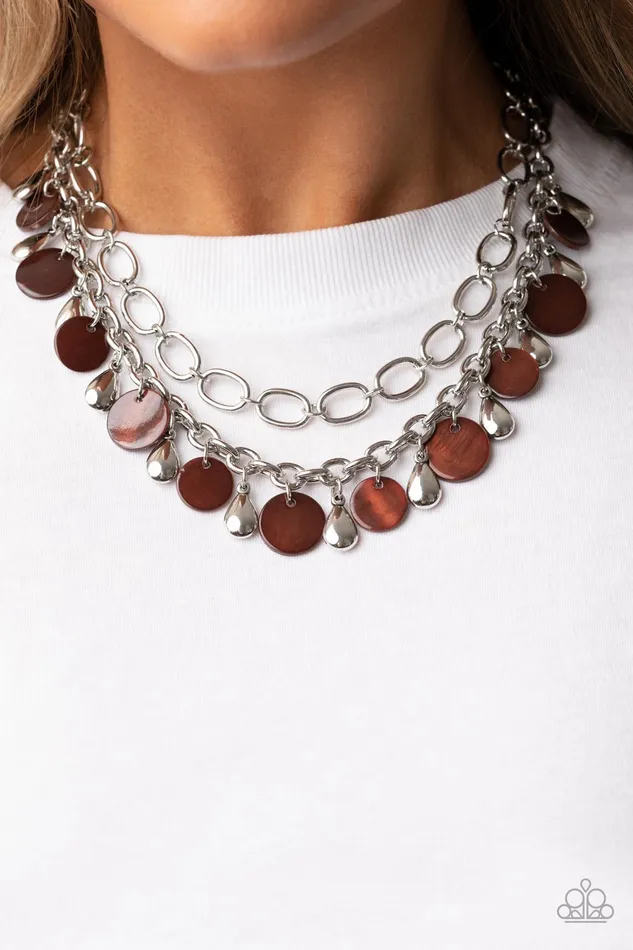 All Eyes On U Jewelry Paparazzi Accessories Necklaces Beachfront Fabulous Brown Paparazzi Necklace
