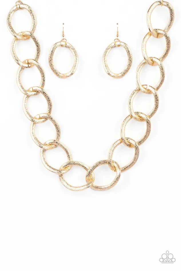 All Eyes On U Jewelry Paparazzi Accessories Necklaces Industrial Intimidation Gold Paparazzi Necklace All Eyes On U Jewelry Paparazzi Accessories Necklaces Industrial Intimidation Gold Paparazzi Necklace