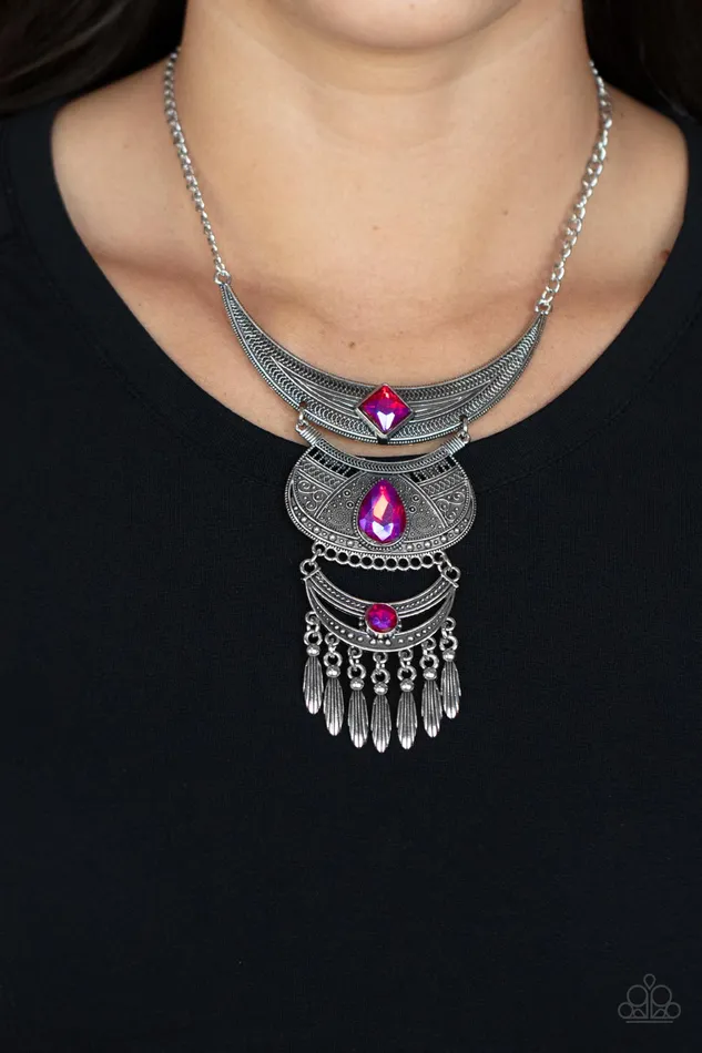 All Eyes On U Jewelry Paparazzi Accessories Necklaces Lunar Enchantment Pink Paparazzi Necklace