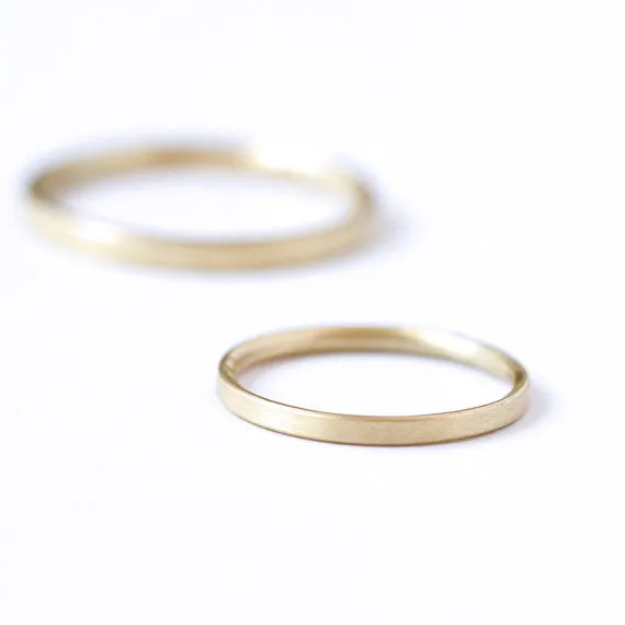 artemer Rings Basic Wedding Band 18k Solid Gold