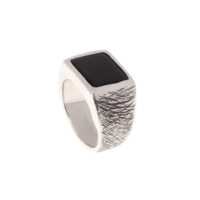 BLACK ONYX RING 925 STERLING SILVER Jess Zabala Jewelry Rings