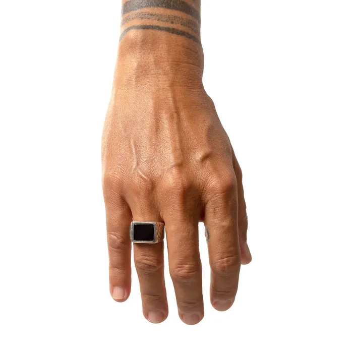 BLACK ONYX RING 925 STERLING SILVER Jess Zabala Jewelry Rings