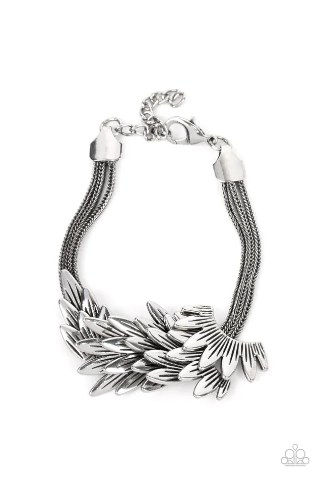 Bracelets All Eyes On U Jewelry Paparazzi Accessories BOA and Arrow Silver Paparazzi Bracelet Bracelets All Eyes On U Jewelry Paparazzi Accessories BOA and Arrow Silver Paparazzi Bracelet