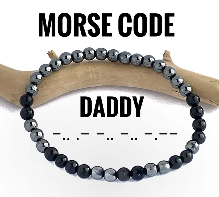 Bracelets Captive Collars Couples Morse Code Bracelet Set