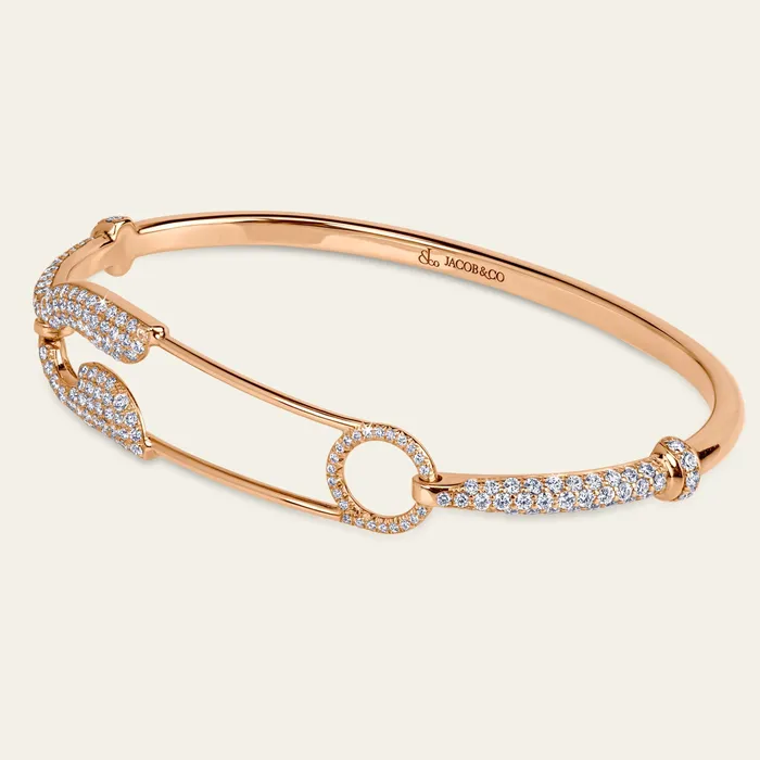 Bracelets Hand crafted in 18k rose gold and set with 183 highquality round brilliant cut diamonds Securus Diamond Bracelet