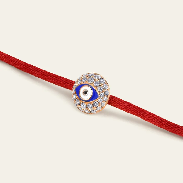Bracelets Hand crafted in 18k rose gold and set with 32 highquality round brilliant cut diamonds Evil Eye Diamond Bracelet