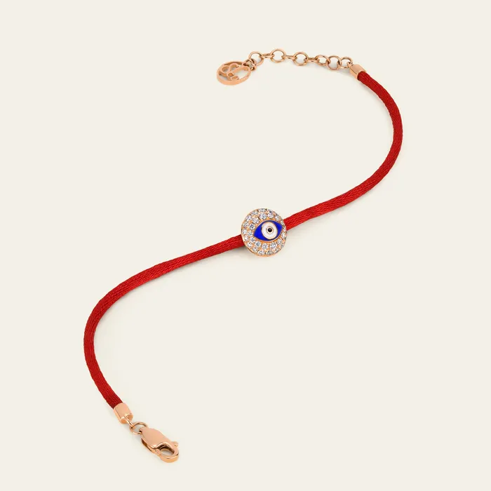 Bracelets Hand crafted in 18k rose gold and set with 32 highquality round brilliant cut diamonds Evil Eye Diamond Bracelet