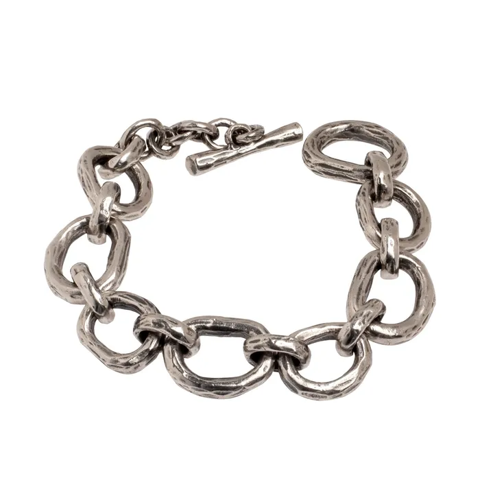 Bracelets JewelryLab BIG ABSTRACT CHAIN BRACELET 925 STERLING SILVER