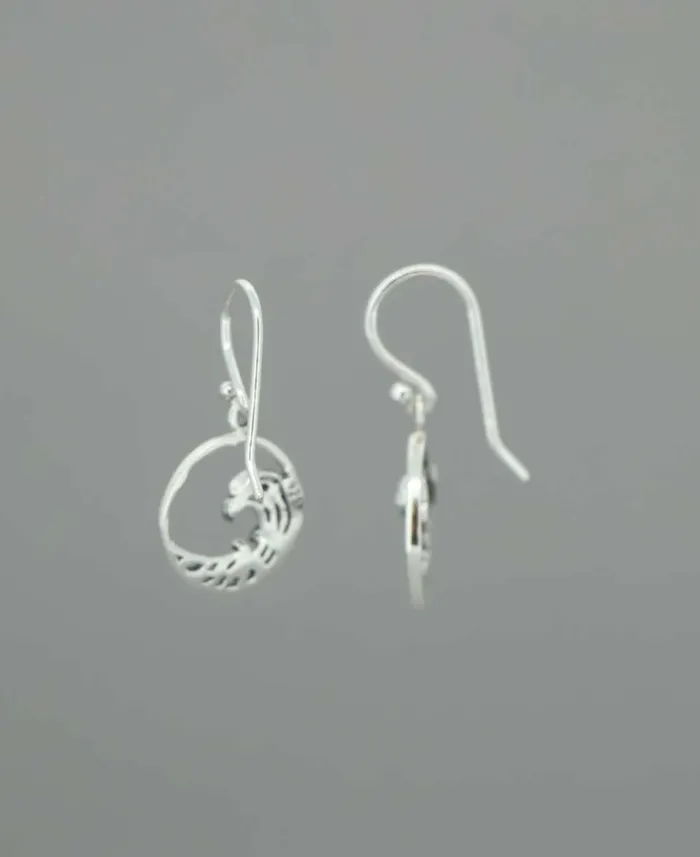 Buddha Groove Earrings Sterling Silver Go With the Flow Ocean Wave Earrings