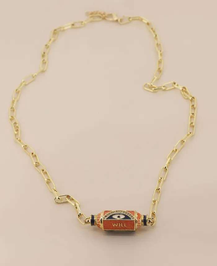 Buddha Groove Necklaces Gold Plated Brass Will And Evil Eye Protection Necklace Buddha Groove Necklaces Gold Plated Brass Will And Evil Eye Protection Necklace