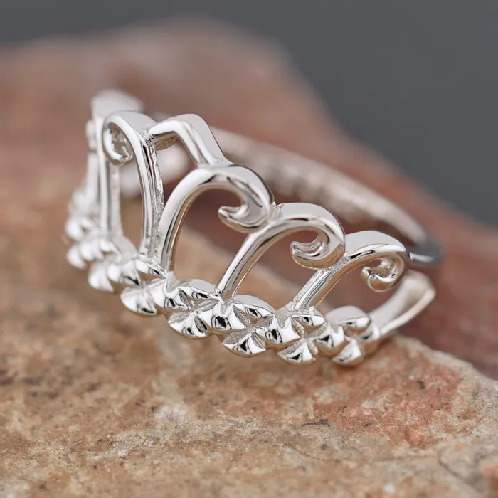 Captive Collars Rings Sterling Silver Crown Ring