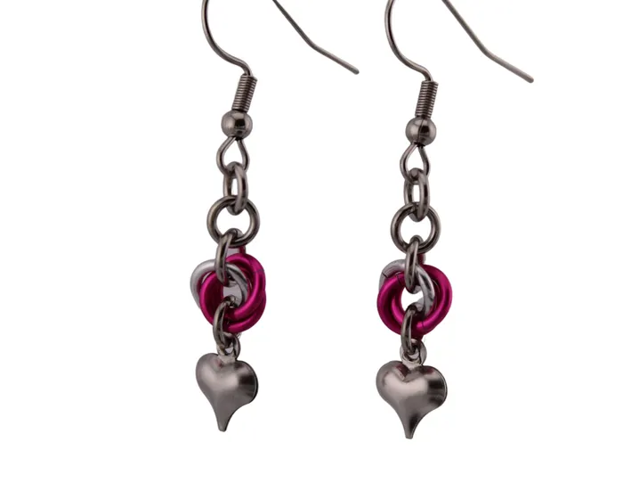 Earrings Captive Collars Heart Earrings Dangle