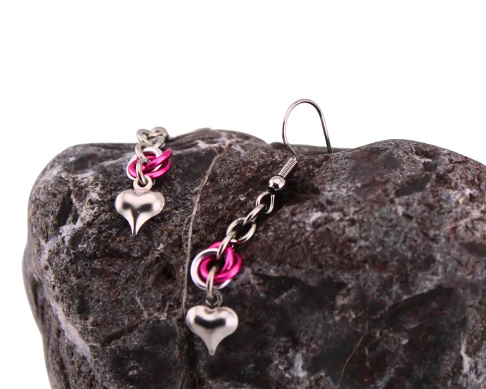 Earrings Captive Collars Heart Earrings Dangle Earrings Captive Collars Heart Earrings Dangle