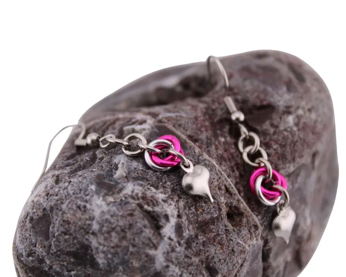 Earrings Captive Collars Heart Earrings Dangle Earrings Captive Collars Heart Earrings Dangle