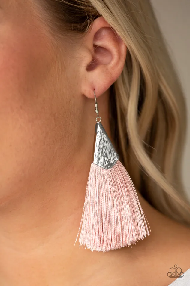 Earrings In Full Plume Pink Paparazzi Earrings All Eyes On U Jewelry Paparazzi Accessories