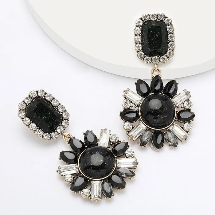 Earrings Large Geometric Crystals Dangle Earring Refined by AnnaKaci