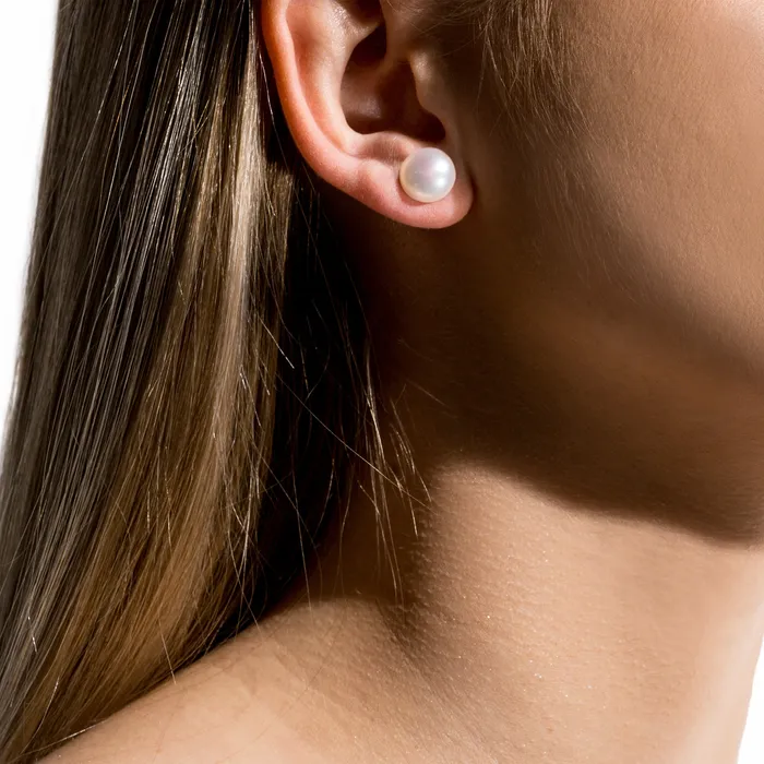 Earrings miabijoux Stainless 12 mm pearl stud earrings