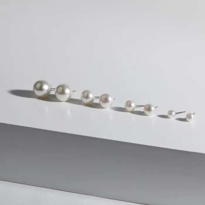 Earrings miabijoux Stainless 12 mm pearl stud earrings