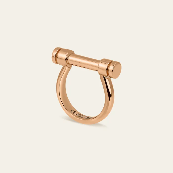 Estribo Ring Hand crafted in 18k rose gold Rings
