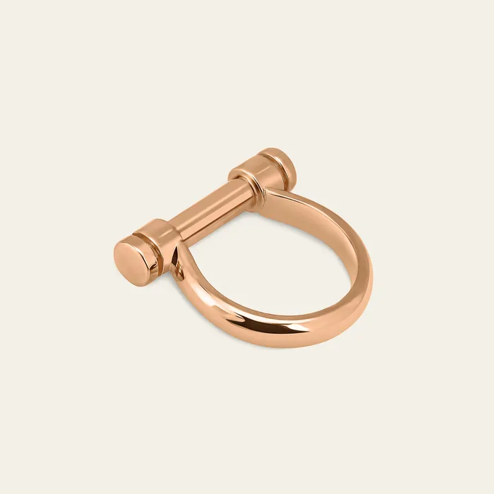Estribo Ring Hand crafted in 18k rose gold Rings
