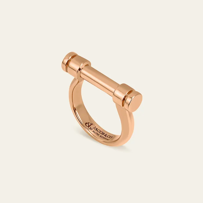 Estribo Ring Hand crafted in 18k rose gold Rings